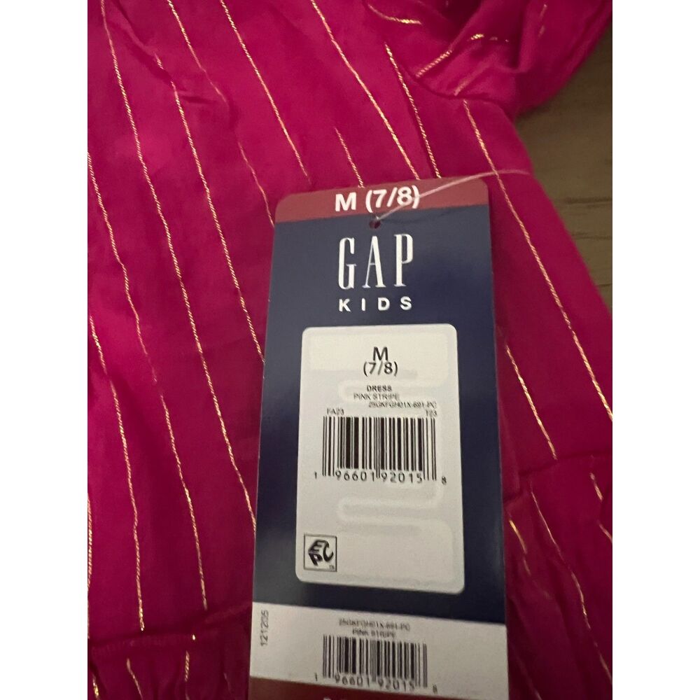 Gap Kids Girls magenta Pink Tiered Dress Size 7/8 New